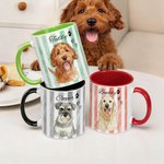 Tasse en céramique personnalisée avec photo de l'animal de compagnie 11 oz 15 oz avec nom Cadeau d'anniversaire pour les propriétaires d'animaux de compagnie Lovers