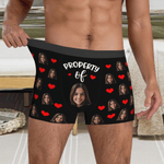 Personalized Multicolor Funny Face Photos Comfortable Boxer Brief Men's Underwear Anniversary Valentine's Day Gift for Boyfriend Husband