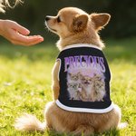 Personalized Lightning 5 Pet Photos 100% Cotton Soft Warm Pet Vest with Name Adoption Anniversary Birthday Gift for Pet Owners