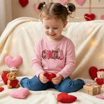 Personalized Cupid Heart Alphabet T-shirt Sweatshirt with Name Valentine's Day Gift for Couple Kids