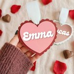 Personalisierte Multicolor Acryl Herzform Ornament mit Namen täglichen Gebrauch Valentinstag Geschenk für Paare verheiratet Partner