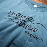 Personalizzato Mamma Est Nonna Est Shirt Felpa con cappuccio Festa della mamma Ringraziamento Regalo di Natale per la nonna