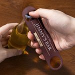 Personalisierte Retro-Blätter Bar Matte Untersetzer Flaschenöffner mit Text und Jahr Home Bar Zubehör Eröffnung Geburtstag Geschenk für Barkeeper Cocktail-Liebhaber