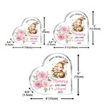 Personalized Happy 1st Mother's Day Cute Animal Heart-shape Acrylic Plaque with Name Desk Decor Mother's Day Birthday Gift for Mom
