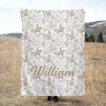 Personalised Retro Western Cowboy Horse Soft Throw Blanket with Name Home Decor Birthday Anniversary Gift for Cowboy Lovers Friends