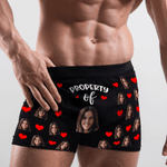 Personalized Multicolor Funny Face Photos Comfortable Boxer Brief Men's Underwear Anniversary Valentine's Day Gift for Boyfriend Husband
