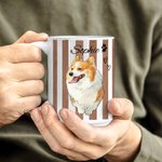Tasse en céramique personnalisée avec photo de l'animal de compagnie 11 oz 15 oz avec nom Cadeau d'anniversaire pour les propriétaires d'animaux de compagnie Lovers