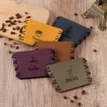 Personlig kaffekoppshylsa i läder med graverat namn Passar 10 oz - 20 oz koppar Daglig användning Jubileum Uppmuntrande present till kaffeälskare Arbetare