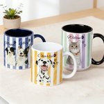 Tasse en céramique personnalisée avec photo de l'animal de compagnie 11 oz 15 oz avec nom Cadeau d'anniversaire pour les propriétaires d'animaux de compagnie Lovers