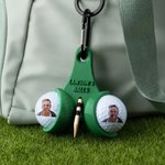 Personalized 3D Printed Text Funny Golf Ball Tee Holder with Clip and 2 Pcs Golf Balls Sports Birthday Gift for Golf Lovers