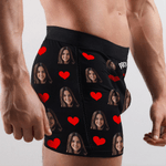 Personalized Multicolor Funny Face Photos Comfortable Boxer Brief Men's Underwear Anniversary Valentine's Day Gift for Boyfriend Husband