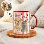 Tasse en céramique personnalisée avec photo de l'animal de compagnie 11 oz 15 oz avec nom Cadeau d'anniversaire pour les propriétaires d'animaux de compagnie Lovers