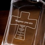 Personalised Bible Verses Cross Whiskey Decanter with Engraved Name Birthday Anniversary Gift for Whiskey Lovers