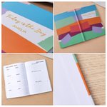 Personlig färgglad inbunden A5 2026 Daglig planerare Anteckningsbok med textinspelning Tillbehör Nytt år Tillbaka till skolan Present till studenter Vänner