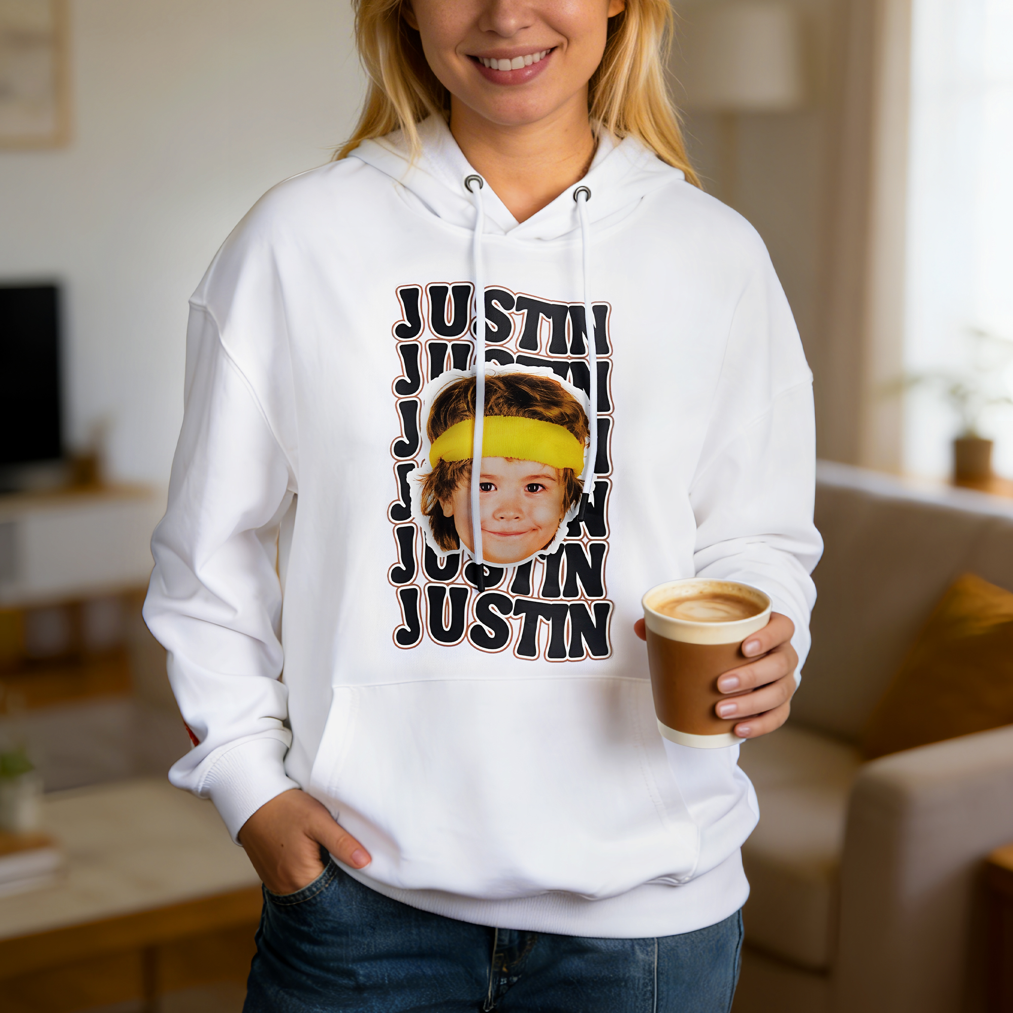 Photo personnalisée Baseball Football Enfant T-shirt adulte Sweatshirt Hoodie avec nom et numéro Anniversaire Sports Game Day Cadeau pour les amoureux du sport