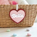 Personalisierte Multicolor Acryl Herzform Ornament mit Namen täglichen Gebrauch Valentinstag Geschenk für Paare verheiratet Partner