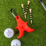 Personalized 3D Printed Text Funny Golf Ball Tee Holder with Clip and 2 Pcs Golf Balls Sports Birthday Gift for Golf Lovers