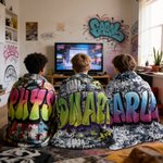 Personalized Graffiti-Style Multicolor Soft Throw Blanket with Name Home Decor Birthday Christmas Gift for Teenager Friend Graffiti Lover