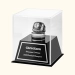 Personalized Engraved Championship Ring Display Acrylic Case for Fantasy Football Baseball Softball Ring Gift for Ball Game Sport Lover