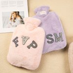 Bottiglia d'acqua calda personalizzata con rivestimento in morbido pile