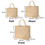 Sac à Dos en Toile de Jute Personnalisé avec Nom et Personnage Sac Écologique Cadeau Remerciement Rentrée Scolaire pour Enseignant