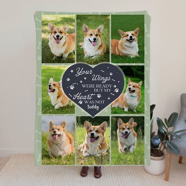 Personalisierte Knochen Pfote drucken 8 Fotos weiche Decke mit Namen Home Decor täglichen Gebrauch Geburtstag Geschenk für Tierbesitzer