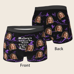 Personalized Face Photo Magic Hat Men's Underwear with Name Valentine's Day Anniversary Birthday Gift for Husband Boyfriend