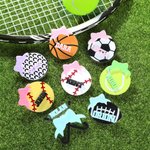 Personalised Baseball Softball Soccer Sports Bow Design Bag Charm with Name Accessories for Bogg Birthday Gift for Sports Lovers