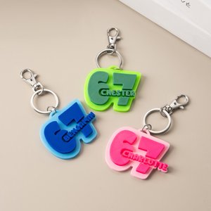 Personalized 3D-Printed Six Seven Multicolor Keychain with Name Backpack Accessories Birthday Back to School Gift for Kids