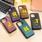 Gepersonaliseerd Schattig Marsupilami Leren Flip Telefoonhoesje met Naam en RFID Blokkerende Kaarthouder Verjaardagscadeau voor Familie | Callie × Marsupilami®