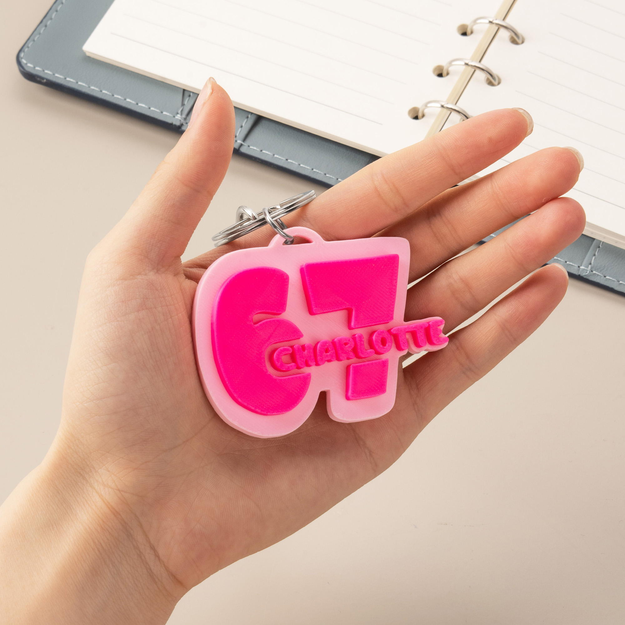 Personalised 3D-Printed Six Seven Multicolor Keychain with Name ...