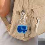 Personalisierte 3D-gedruckt Sechs Sieben Multicolor Schlüsselanhänger mit Namen Rucksack Zubehör Geburtstag zurück zu Schule Geschenk für Kinder