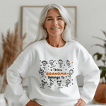 Personalized Cute Line Cartoon Character Soft T-shirt Sweatshirt with Name Birthday Gift for Family Grandma Mom