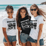 Gepersonaliseerde Besties 8 Foto's Zacht T-shirt Sweatshirt Hoodie met Naam Dagelijks Dragen Vriendschapscadeau voor Besties