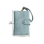 Portafoglio da polso tri-fold personalizzato con portacarte e nome, regalo di compleanno per i lettori di famiglia.