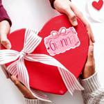 Personalisierte niedlichen Bogen Herz rosa Aufkleber mit Namen Satz von 2 Geschenk Dekor Valentinstag Geschenk für Kinder Frauen Männer