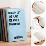 Personalised Humorous Text A5 PU Leather Daily Planner Journal Notebook with Name and 200 Lined Pages Birthday Gift for Colleague Friend