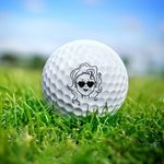 Pelota de golf personalizada en estilo cómic con nombre Regalo de cumpleaños para jugador de golf