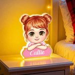 Veilleuse LED en acrylique personnalisée avec le nom de l'enfant Décoration de la maison Cadeau d'anniversaire pour les enfants