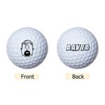 Pelota de golf personalizada en estilo cómic con nombre Regalo de cumpleaños para jugador de golf