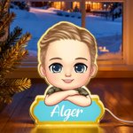 Veilleuse LED en acrylique personnalisée avec le nom de l'enfant Décoration de la maison Cadeau d'anniversaire pour les enfants