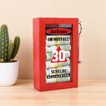 Personalised Funny Emergency Design Wooden Money Box Piggy Bank with Name Text Age and Hammer Home Decor Birthday Gift for Kids Friends Firefighters