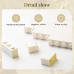 Personalized Cartoon Food Couple Heart Building Block Puzzle with Name Valentine's Day Anniversary Gift for Couple