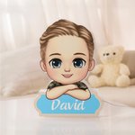 Veilleuse LED en acrylique personnalisée avec le nom de l'enfant Décoration de la maison Cadeau d'anniversaire pour les enfants