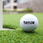 Pelota de golf personalizada en estilo cómic con nombre Regalo de cumpleaños para jugador de golf