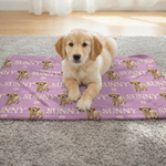 Personalized Cute Paw Print Face Photo Soft Pet Blanket with Name Home Decor Birthday Gift for Pet Owners