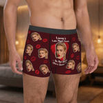 Personalised Funny Face Photo Brief Boxer Men's Underwear with Name Valentine's Day Anniversary Birthday Gift for Husband Boyfriend