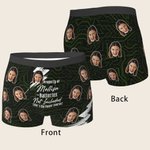 Personalised Funny Face Photo Profile Men's Underwear Boxer Brief with Name Valentine's Day Anniversary Gift for Boyfriend Husband