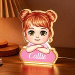 Veilleuse LED en acrylique personnalisée avec le nom de l'enfant Décoration de la maison Cadeau d'anniversaire pour les enfants