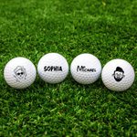 Pelota de golf personalizada en estilo cómic con nombre Regalo de cumpleaños para jugador de golf